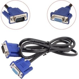 Resim Vga Uzatma Kablosu Erkek / Dişi Vga Kablo 1.5M 