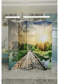 Resim Kadın Baskılı 5 Kanat Paravan Oda Bölme 559883 