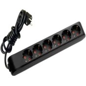 Resim Pack Multi-Let 6lı Topraklı Kablolu Ç.k 5mt Siyah Priz 