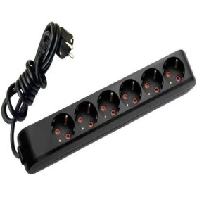 Resim Pack Multi-Let 6lı Topraklı Kablolu Ç.k 5mt Siyah Priz 
