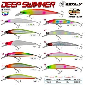 Resim Wily Deep Swimmer Maket Balık 17gr 100mm Color51 