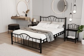Resim ARGİMO BELLA METAL KARYOLA, SİYAH, 180X200 
