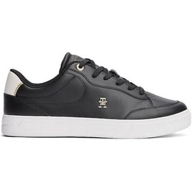 Resim Tommy Hilfiger Kadın Essential Chic Court Sneaker Siyah Çok Renkli 