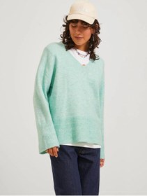 Resim Jack&jones Jjxx Oversize V Yaka Kadın Kazak - Minimalist & Rahat Mavi 
