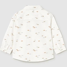 Resim Mayoral Erkek Bebek Baskılı Uzun Kol Gömlek Krem Krem 