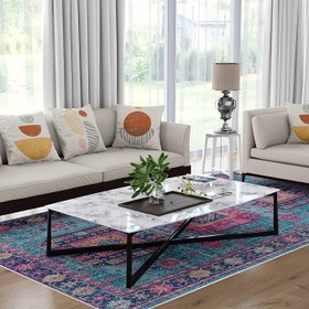 Resim Monnhein Yıkanabilir Halı ve Yolluk - Kaymaz Tabanlı Salon Halısı, Mutfak Halısı, Modern Dijital Baskı Tasarım(0120) 