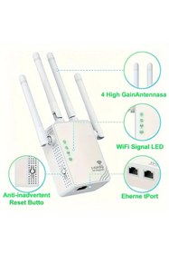 Resim zerka WiFi Extender 1200 Mbps 5ghz/2.4ghz Dual Band Ethernet Port Modem & Menzil Genişletici 