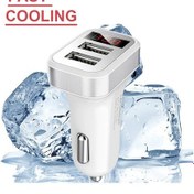 Resim Chargeur Voiture Ödülü 5 V Çift Usb Otomatik Adaptör Rapide Allume Led 