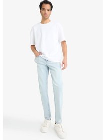 Resim Defacto Slim Tapered Fit Dar Paça Jean Pantolon F2324ax25aunm39 Mavi-nm39 