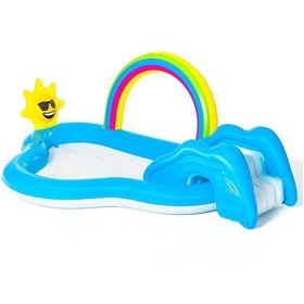 Resim Bestway Kaydıraklı Gökkuşağı Fiskiyeli Havuz 53092 Çok Renkli 