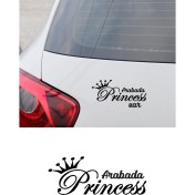 Resim New Jargon Arabada Prenses Var Araba Sticker Yapıştırması 20X10CM 