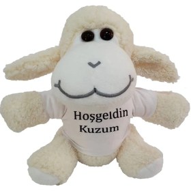 Resim MCM Group Hoşgeldin Kuzum Tişörtlü Peluş Kuzu ( Lisinya ) 