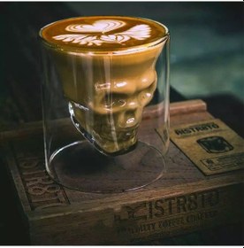 Resim Çift Çidarlı Kuru Kafa Bardak 