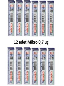 Resim Genel Markalar Min Kalem Ucu 0.7 Uc 2b Dereceli Cetvelli - 12 Li Paket 