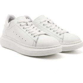 Resim Gönderi(R) Gönderi R Kadın Beyaz Bağcıklı Dolgu Taban Hakiki Deri Sneaker Gdza13424283 Beyaz 