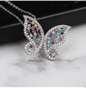 Resim Glorria Gümüş Renkli Kelebek Kolye (443543086) 