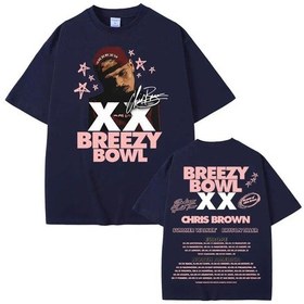 Resim Dshztooma 2025 Chris Brown Turne Breezy Bowl Xx Albüm T-shirt Erkek Kadın Hip Hop Pop Müzikblack Black 