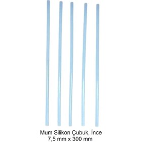 Resim Silikon Mum Çubuk, Ince 7,5 x 300 mm (5 Adet) 
