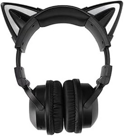 Resim Goshyda Kedi Kulaklı Bluetooth Kulaklık Seti, Bluetrumv5.0 Mikrofonlu Ve Renkli LED Işıklı Kablosuz Oyun Kulaklığı, Sevimli Kedi Stereo Kulaklık, Çift Modlu Bağlantı, Çocuk 