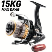Resim DH Serisi 1000-7000 Model 5.2:1 Dişli Oranı Makara Pürüzsüz ve Hassas Dayanıklı Metal Yapı Katlanabilir Kol ve Tuzlu ve Tatlı Su Tam Ortam Balıkçılığı İçin Rahat Kolu ile 
