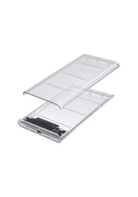 Resim Wozlo 2.5 İnç Sata Usb 2.0 Harddisk Kutusu - Şeffaf - Mini Usb 