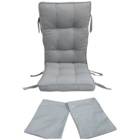 Resim Reyo Home Sallanan Sandalye Minderi Kapitone Çift Cepli Gri 