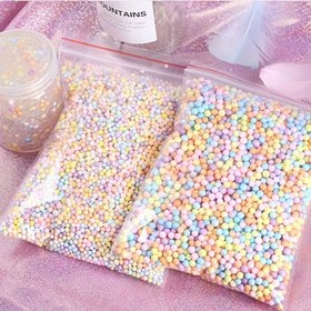 Resim 1 Paket Yaklaşık 30000 Köpük Topu, Renkli Polistiren Küreler Slime İçin, 2.5-3.5mm DIY El Sanatları Polyfoam Sfer Parti Dekorasyonları 
