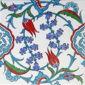 Resim Can Seramik 20*20 Cm Cç5 Iznik Çini Karo 5' Li 1 Paket 