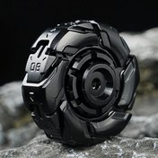 Resim Metaldan Yapılmış Manyetik Fidget Slider Spinner - Yetişkinler için Ergonomik Tasarım, Dokulu Tutuşlu Siyah, Dayanıklı ve Rahatlatıcı Dikkatlilik ve Stres Giderici, Sağlam Yapılı EDC Haptic 