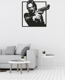 Resim John Wick Figürlü Dekoratif Metal Tablo 