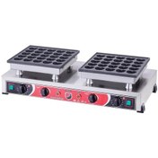 Resim Işıkgaz Silverinox Elektrikli Çiftli Kalpli Bubble Waffle Makinesi 