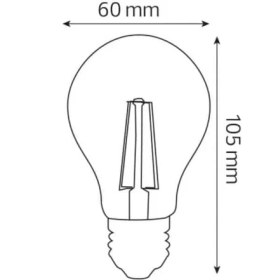 Resim 8W Rustik LED Ampul Beyaz Işık E27 Duylu Dekoratif Ampul Flamanlı 900 Lümen 