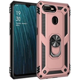 Resim Oppo A7x Kılıf Tank Zırh Yüzüklü Mıknatıslı Standlı Kapak Vega 