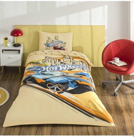 Resim Taç Lisanslı Hot Wheels Winner Pamuk Tek Kişilik Nevresim Takımı 000000001000051974 Çok Renkli 