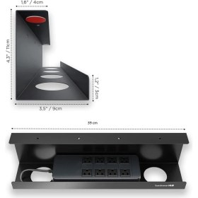 Resim EC Shop Mmtglobal Masalara Uygun Kablo Yönetim Rafı Masa Altı Kablo Yönetim Tepsisi Masa Altı Kablo Düzenleyicisi 