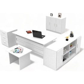 Resim L'occi Concept Diego Abcef Ofis Büro Masa Takımı Beyaz 