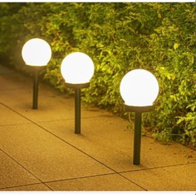 Resim Springsun Güneş Enerjili Led Beyaz Toplu Bahçe Işığı - Otomatik Aydınlatma, 6-12 Saat Süreli, Çıkıntılı Tabanlı, Dış Mekan Uyumlu Sıcak Işık 