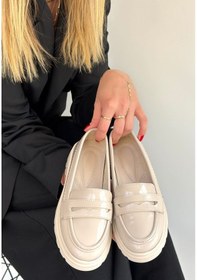 Resim Kadın Bej Rugan Loafer Ayakkabı - Narli Çok Renkli 