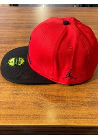 Resim Jumpman Air Nakışlı Kırmızı Hip Hop Snapback Rapper Basket Şapka 