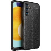 Resim Samsung Galaxy A13 Kılıf Niss Silikon Deri Görünümlü Korumalı Siyah Gpack