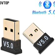 Resim USB Bluetooth 5.0 Adaptörü Verici Bluetooth Alıcısı Ses Bluetooth 