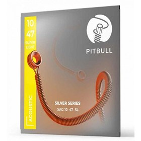 Resim Pitbull Strings Silver Series SAG 10-47 SL Takım Tel Akustik Gitar Teli 010-047 