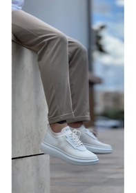 Resim Ba0812 Özel Örme Triko Tarz Beyaz Renk Spor Ayakkabı 001 