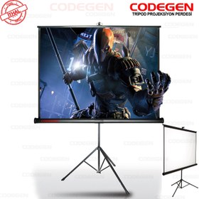 Resim CODEGEN TX-24 240x200 Tripod İthal Projeksiyon Perdesi (Arkası Siyah Fonlu) 