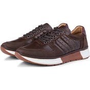 Resim Ducavelli High Hakiki Deri Erkek Sneaker Ayakkabı, Low Top Sneaker, Hakiki Deri Sneaker Kahverengi 