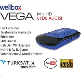 Resim wellbox Full Hd Uydu Alıcısı Youtube Özellikli Mini HD Uydu Alıcısı 2024 Model 