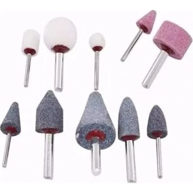 Resim After Times Taşlama Ucu Seti 10 Parça Taşlama Ucu Kalın İnce Taşlar 