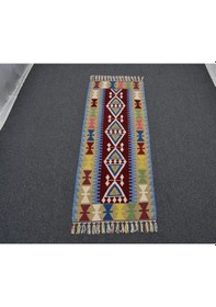 Resim Zehra Abla Halı Yeni El Dokuma Pınarbaşı Kayseri Yün Mini Yolluk Kilim 6313 
