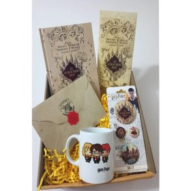 Resim Alanç Özel Karne Hediyesi, Harry Potter Rozet Seti, Defter, Harita, Mektup, Kupa Hediye Seti 