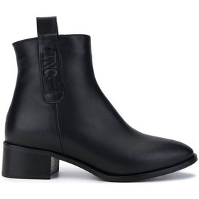 Resim Tamer Tanca Kadın Hakiki Deri Siyah Deri Topuklu Bot 1077 9217 Bn Bot Sk24-25 Sıyah Dr Siyah 